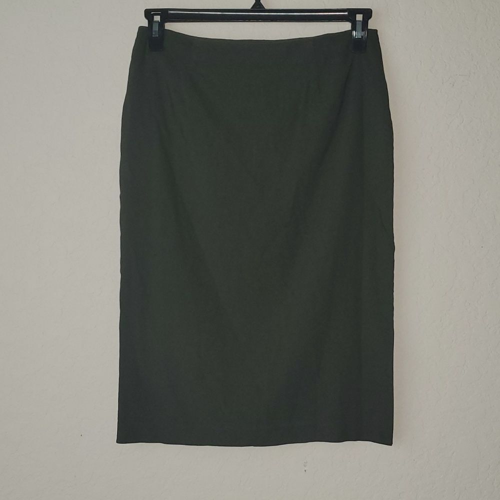 VTG 90's vintage designer Esprit de Corp sz 7/8 green straight pencil skirt